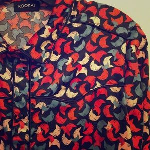 Kookai blouse with adorable cat detail